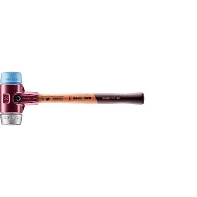 Halder Simplex Schonhammer Ø 50 mm TPE-soft Blau Weichmetall mit Tempergussgehäuse