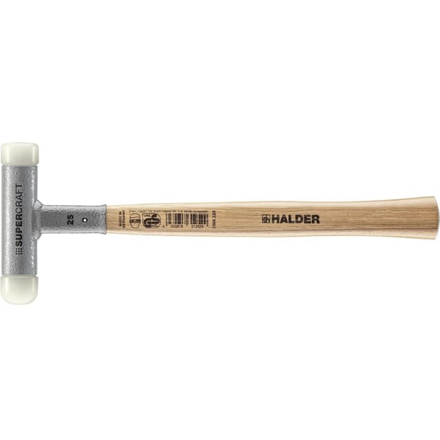 Halder Supercraft Schonhammer Ø 25 mm Rückschlagfrei mit HickoryStiel