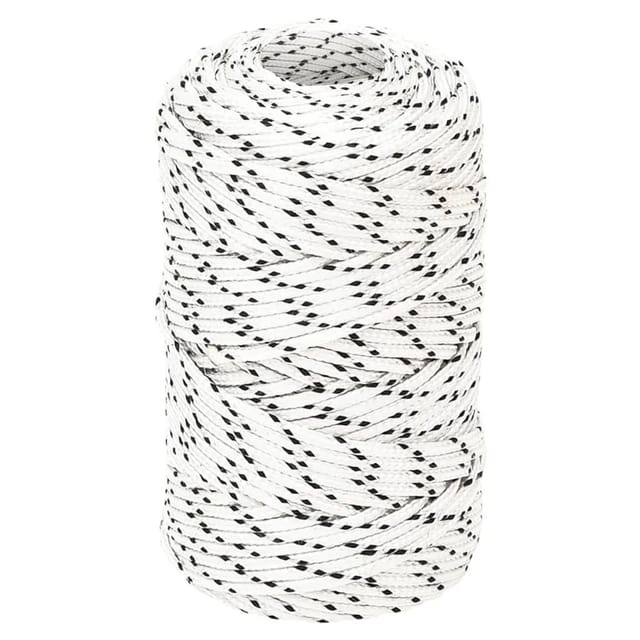 vidaXL Bootsseil Geflochten Weiß 2 mmx500 m Polyester 152745