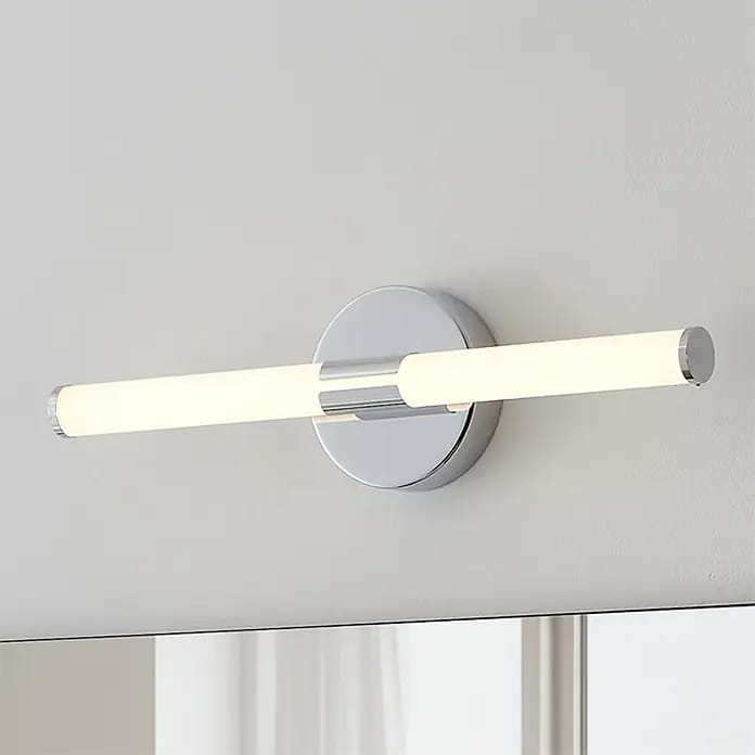 Eglo LED-Spiegelleuchte Ramola (7,5 W, L x B x H: 45 x 6,5 x 12 cm, Chrom, Warmweiß)