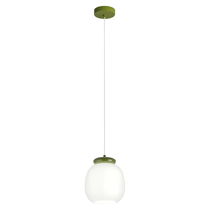 Eglo Pendelleuchte rund (40 W, Grün/ Weiß)