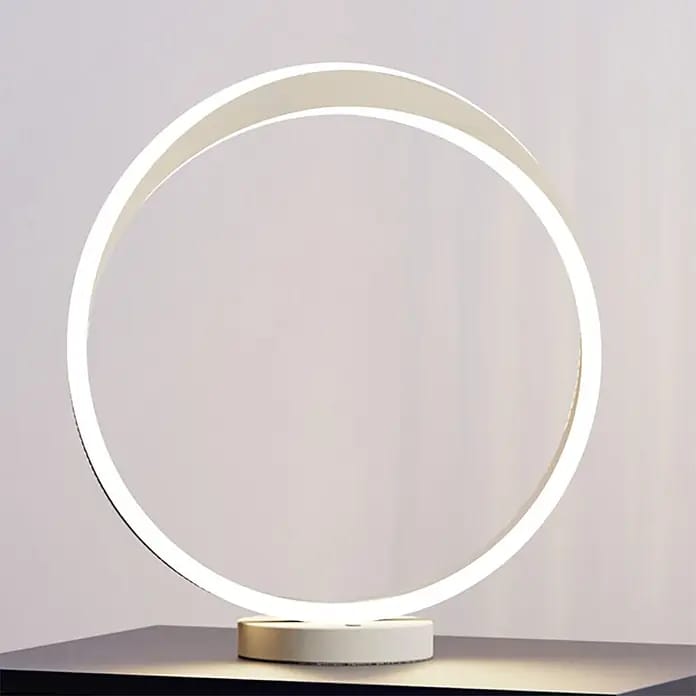 Eglo LED-Tischleuchte rund Camerota (10 W, Ø x H: 40,5 x 44 cm, Sandfarben, Warmweiß)