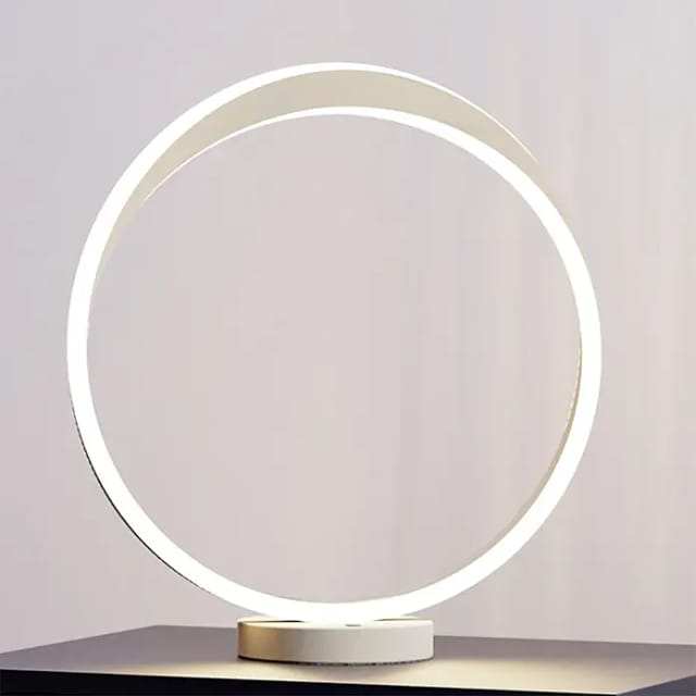Eglo LED-Tischleuchte rund Camerota (10 W, Ø x H: 40,5 x 44 cm, Sandfarben, Warmweiß)
