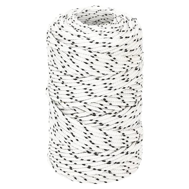 vidaXL Bootsseil Geflochten Weiß 2 mmx100 m Polyester 152743