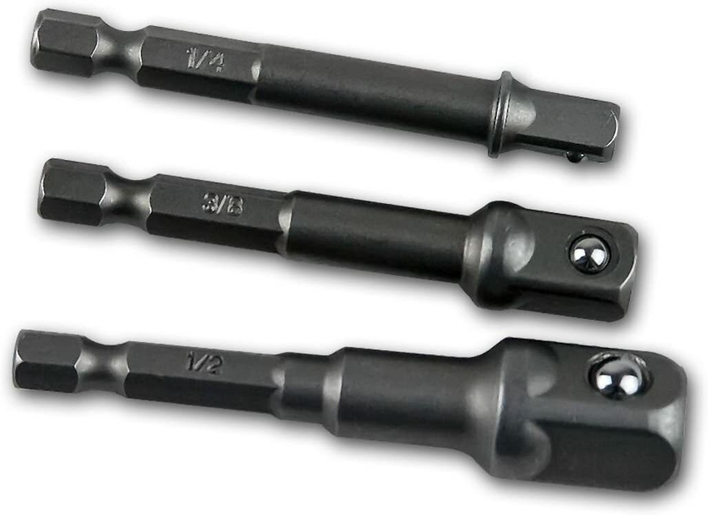 3 teiliges Adapter Set Stecknussadapter Adapterset für 1/4 3/8 1/2 Zoll Nüsse
