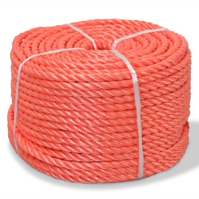 vidaXL Polypropylenseil 6 mm 500 m Orange 143832