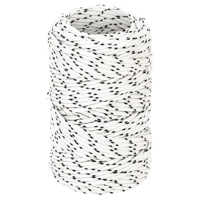 vidaXL Bootsseil Geflochten Weiß 2 mmx25 m Polyester 152741