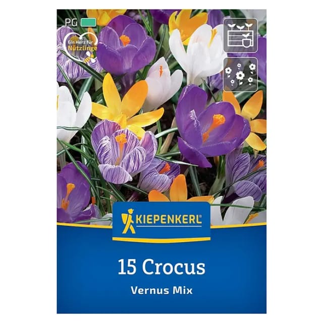 Kiepenkerl Herbstblumenzwiebel Großblumiger Krokus Mischung 15 Stück