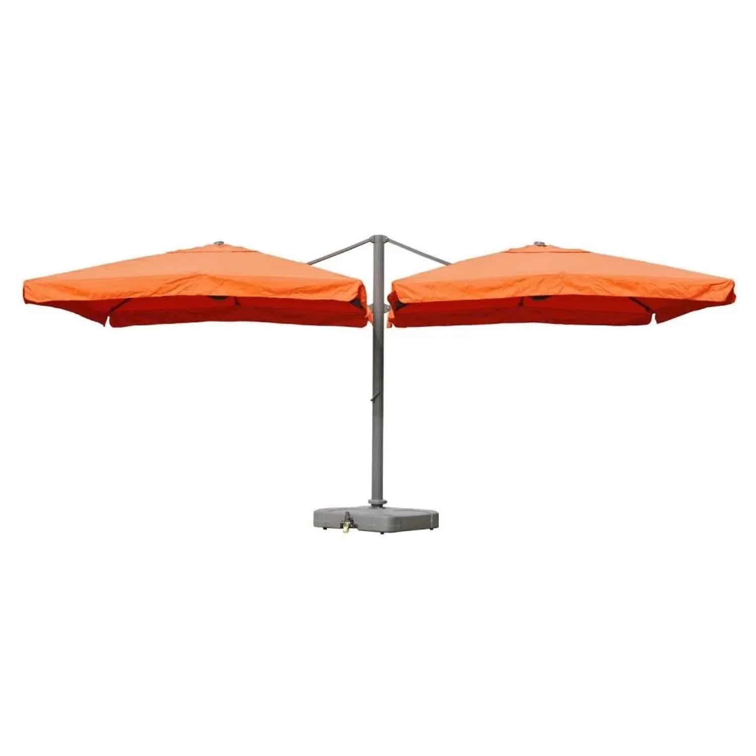 MCW Doppel-Ampelschirm T44 Terracotta mit Ständer