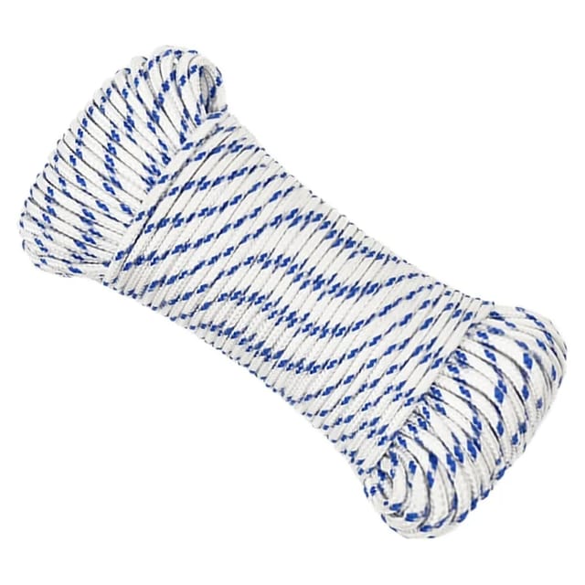 vidaXL Bootsseil Weiß 4 mm 50 m Polypropylen 152275