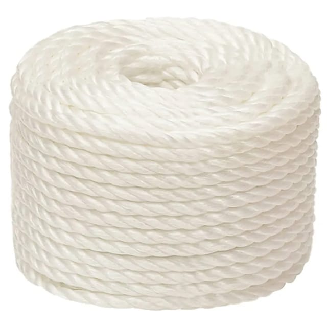 vidaXL Arbeitsseil Weiß 10 mm 25 m Polypropylen 153050
