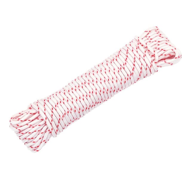 vidaXL Starterseil Weiß und Rot Ø3 mm 10 m Nylon 4100611