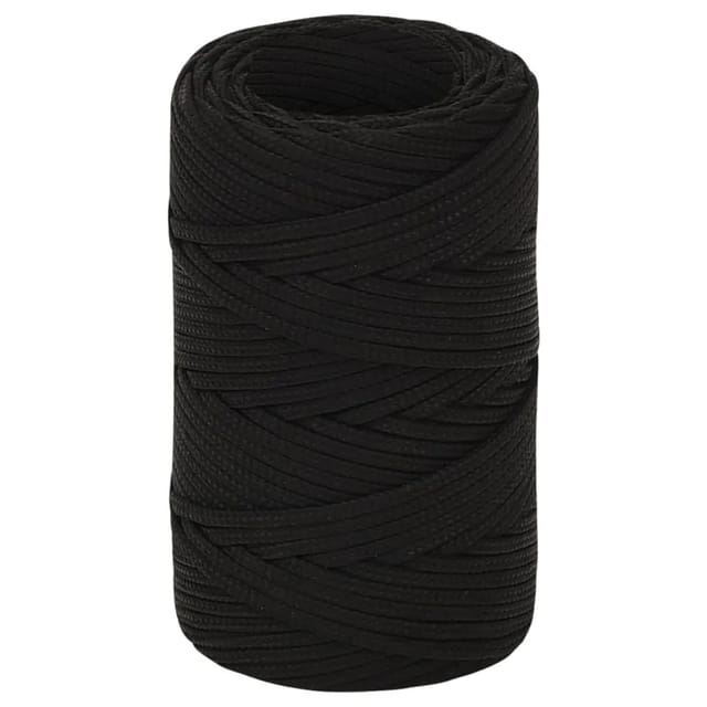 vidaXL Arbeitsseil Schwarz 2 mm 250 m Polyester 152795