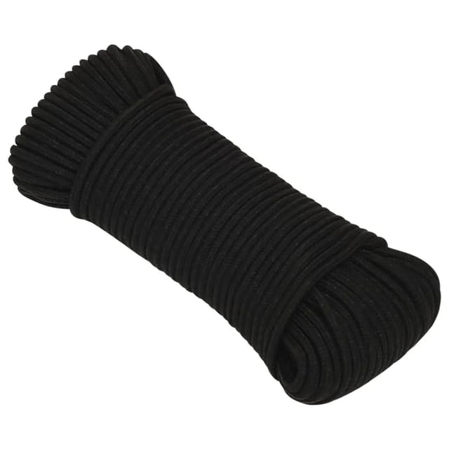 vidaXL Arbeitsseil Schwarz 5 mm 25 m Polyester 152807