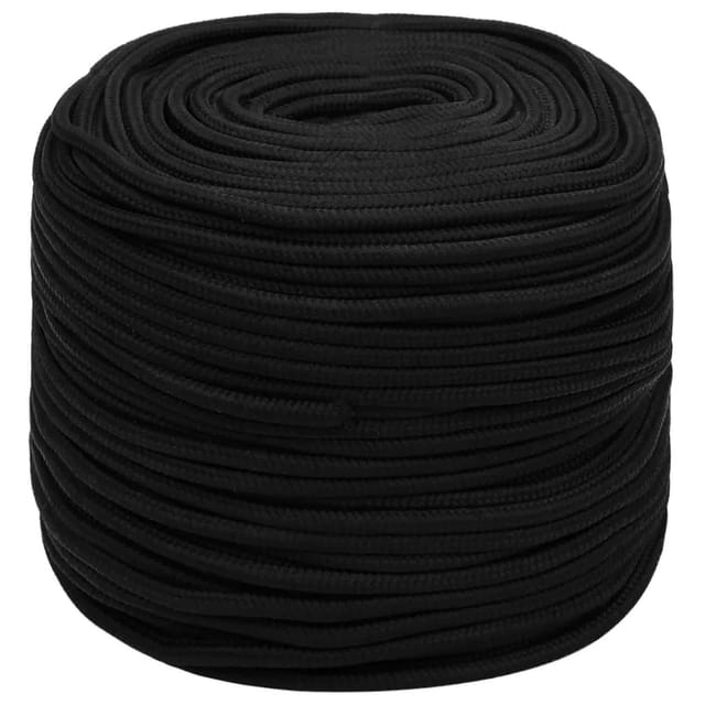 vidaXL Arbeitsseil Schwarz 10 mm 100 m Polyester 152824