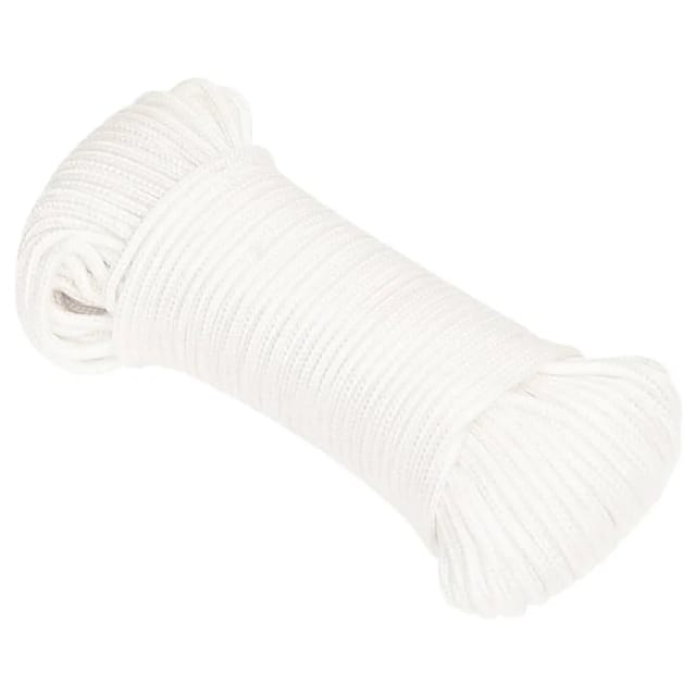 vidaXL Bootsseil Weiß 4 mm 25 m Polypropylen 152539
