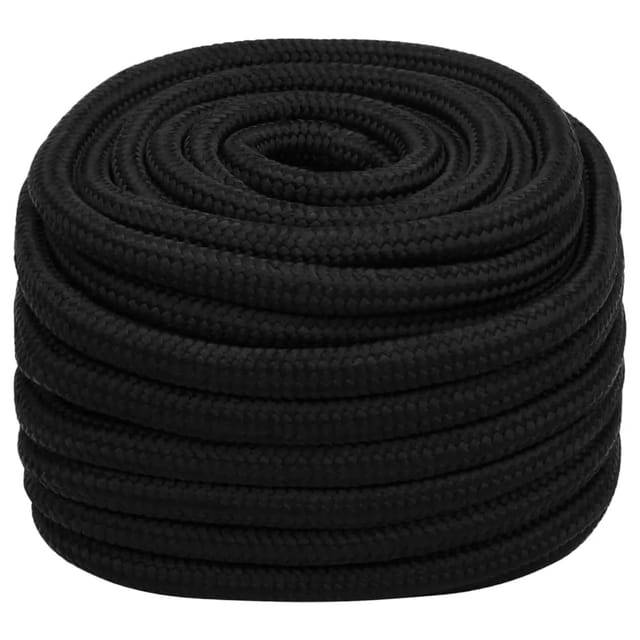 vidaXL Arbeitsseil Schwarz 20 mm 50 m Polyester 152841