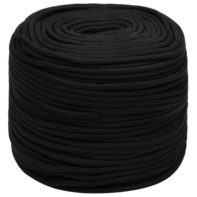 vidaXL Arbeitsseil Schwarz 6 mm 100 m Polyester 152814