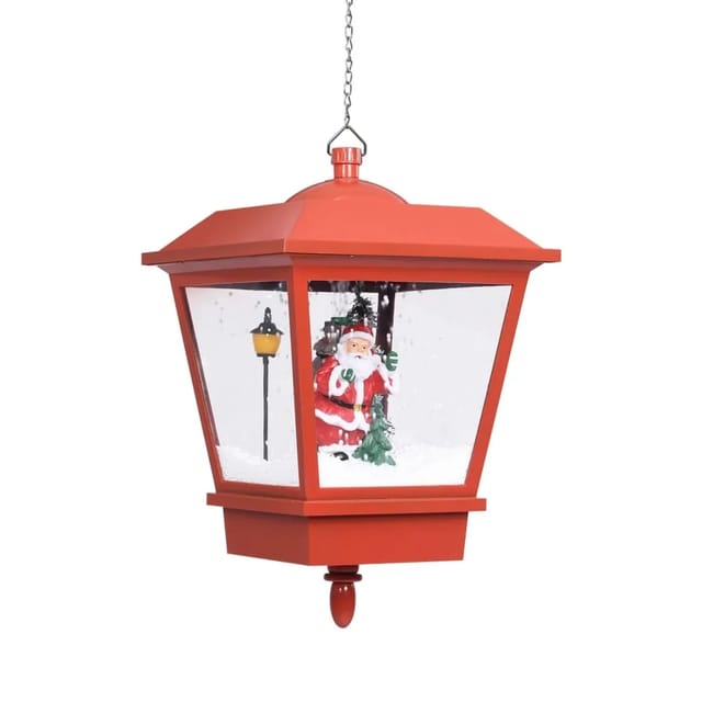 vidaXL Weihnachts-Hängelampe LED-Licht und Weihnachtsmann Rot 27×27×45 289928