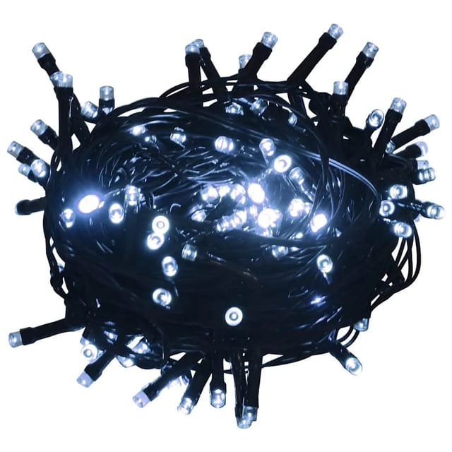 vidaXL LED-Lichterkette mit 150 LEDs Kaltweiß 15 m PVC 343199