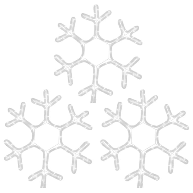 vidaXL LED-Schneeflocken 3 Stk Warmweiß 38x37 cm 3154289