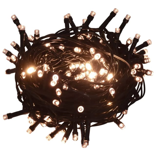 vidaXL LED-Lichterkette mit 300 LEDs Warmweiß 30 m PVC 330047