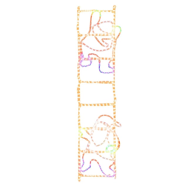 vidaXL LED-Silhouette Weihnachtsmann auf Leiter 552 LEDs 50x200 cm 343291