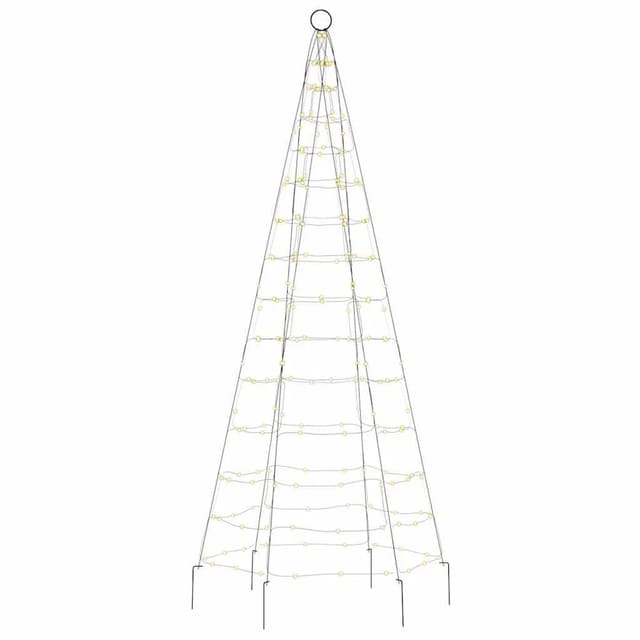 vidaXL LED-Weihnachtsbaum für Fahnenmast 200 LEDs Warmweiß 180 cm 358108