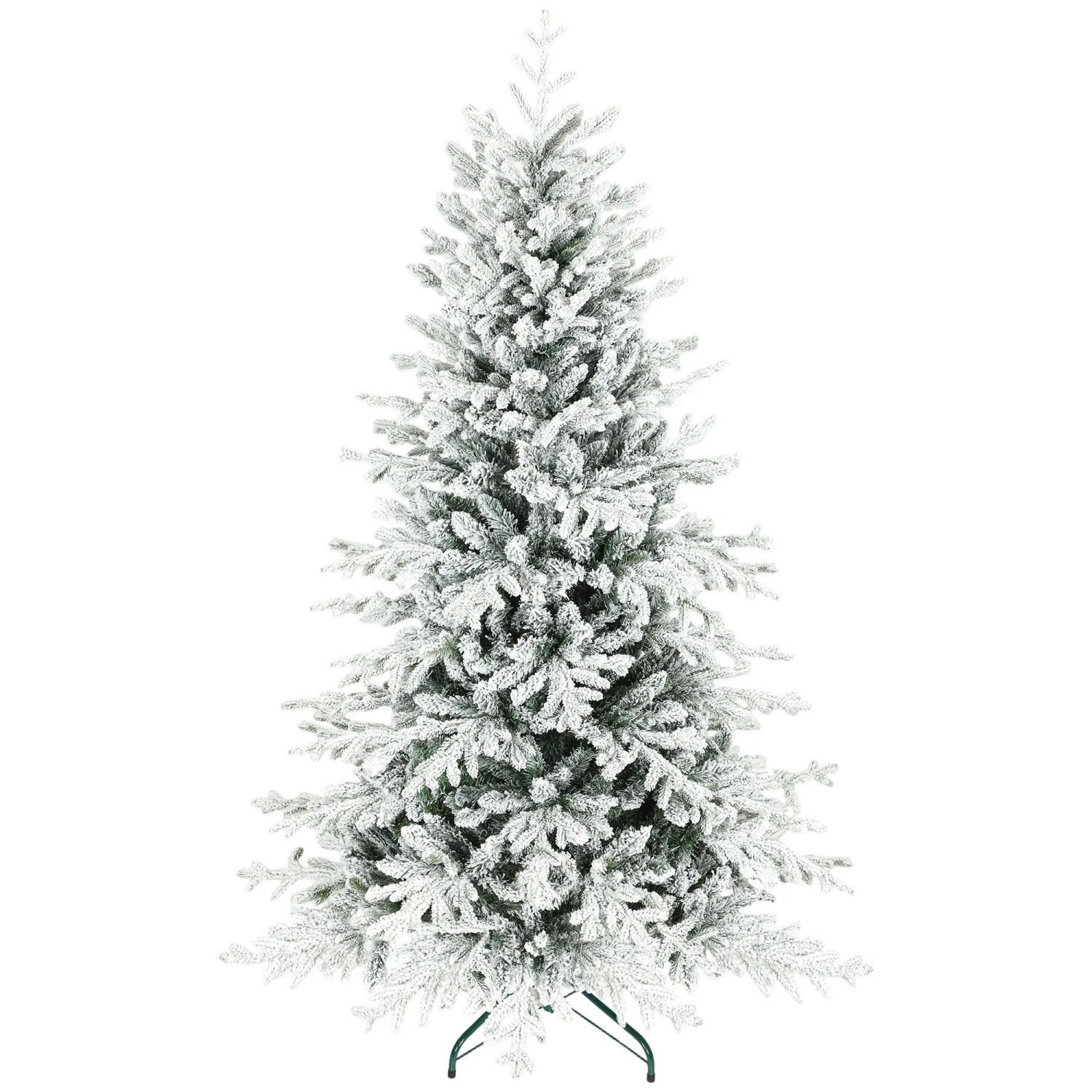 HOMCOM Weihnachtsbaum Kunststoff Metall 116L x 116B x 180H cm