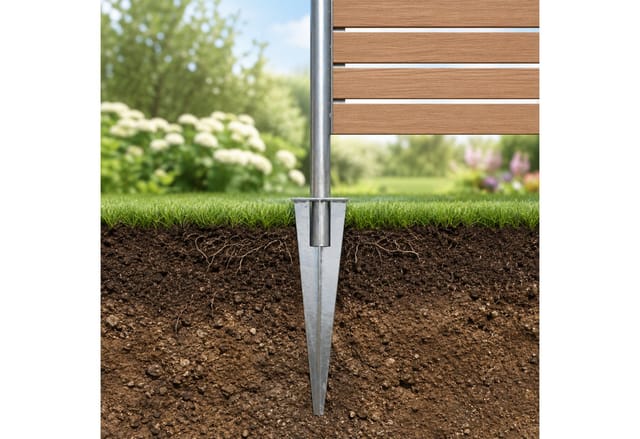 TRUTZHOLM Bodenhülse Durchmesser 40mm 50cm Länge Verzinkt 100x100mm