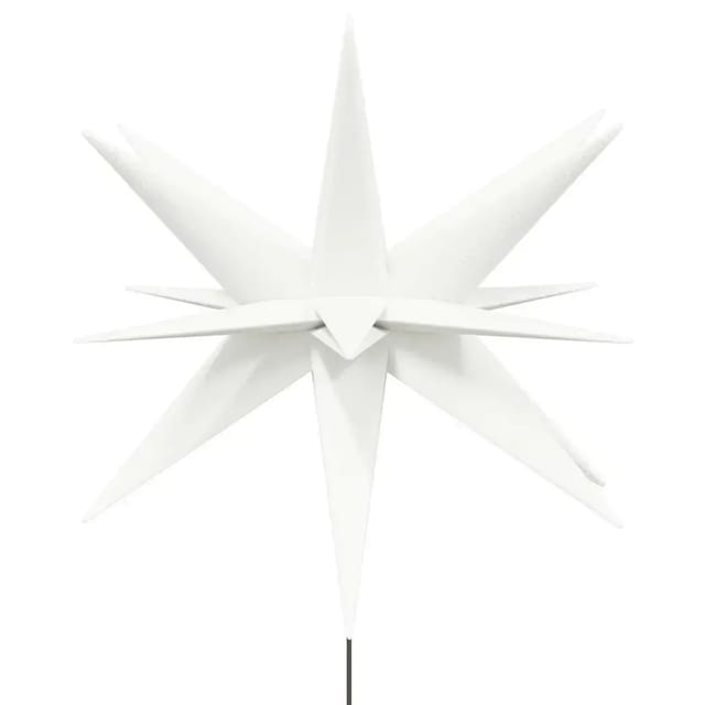 vidaXL LED-Weihnachtssterne 3 Stk mit Erdspießen Faltbar Weiß 57 cm 3190445