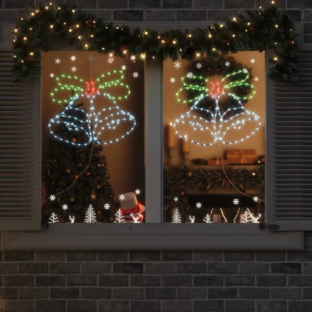 vidaXL Weihnachtsglocke mit 144 LEDs Mehrfarbig 56 x 46 cm PVC 42018957