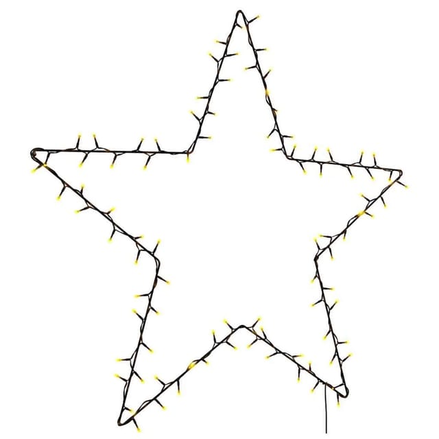 vidaXL Weihnachtsbeleuchtung Stern-Silhouette 115 LEDs Warmweiß 4019601