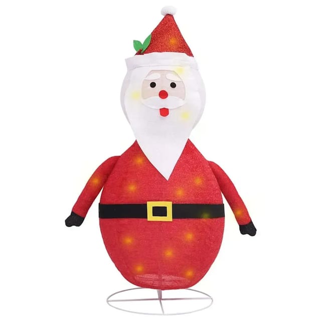 vidaXL Weihnachtsdeko Weihnachtsmann LED Luxus-Gewebe 60 cm 328497