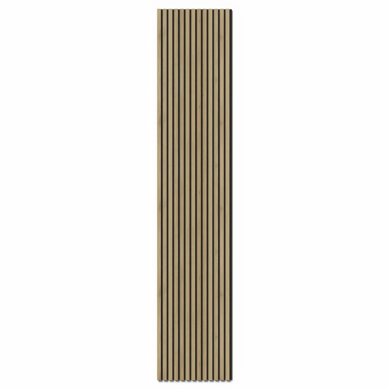Denpanels Akustikpaneel ACU-Line Eiche Dunkel Filz Schwarz 240 cm x 52 cm