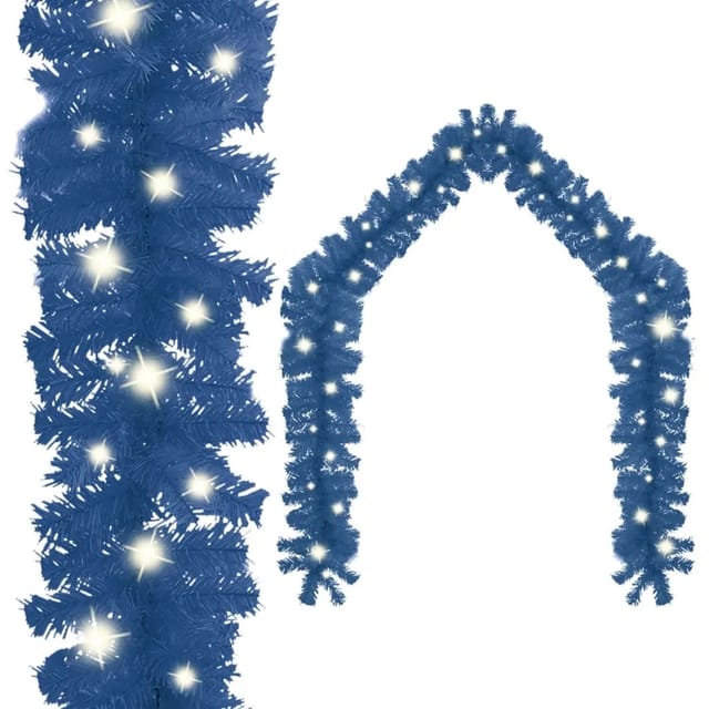 vidaXL Weihnachtsgirlande mit LED 5 m Blau 329192