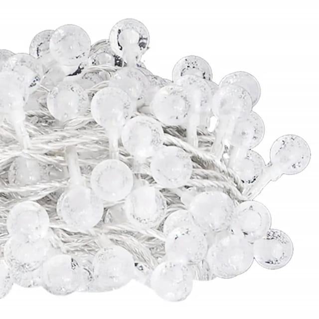 vidaXL Lichterkette Kugeln 40 m 400 LED Kaltweiß 8 Funktionen 328815
