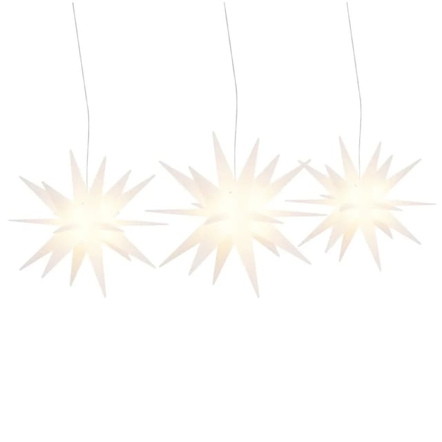 vidaXL LED-Weihnachtssterne 3 Stk Faltbar Weiß 356197