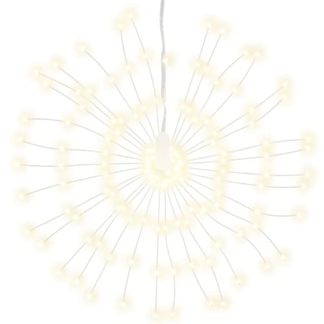 vidaXL Weihnachtsbeleuchtungen Feuerwerk 8 Stk 140 LEDs Warmweiß 17cm 3190511