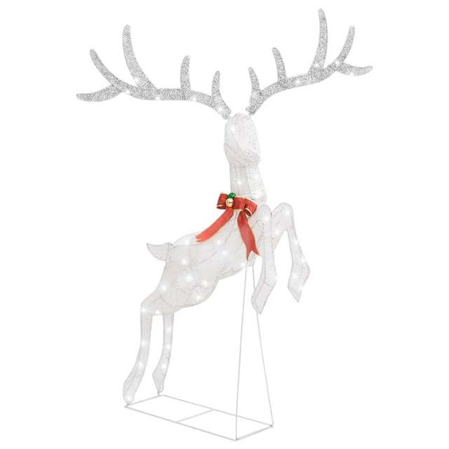vidaXL LED-Rentier Fliegend Weihnachtsdeko 120 LEDs Weiß Kaltweiß 329769