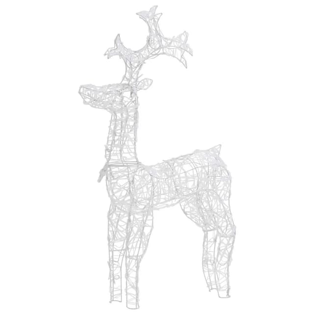vidaXL Rentiere Weihnachtsdekoration 3 Stk 60x16x100 cm Acryl 3154370