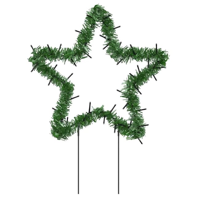 vidaXL Weihnachtssterne mit Erdspießen 3 Stk 50 LEDs 29 cm 357726