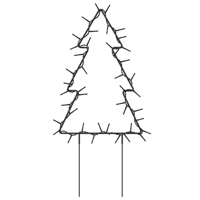 vidaXL Weihnachtsbäume mit Erdspießen 3 Stk 50 LEDs 30 cm 357720