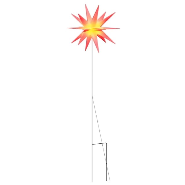 vidaXL LED-Weihnachtsstern mit Erdspieß Faltbar Rot 57 cm 356190