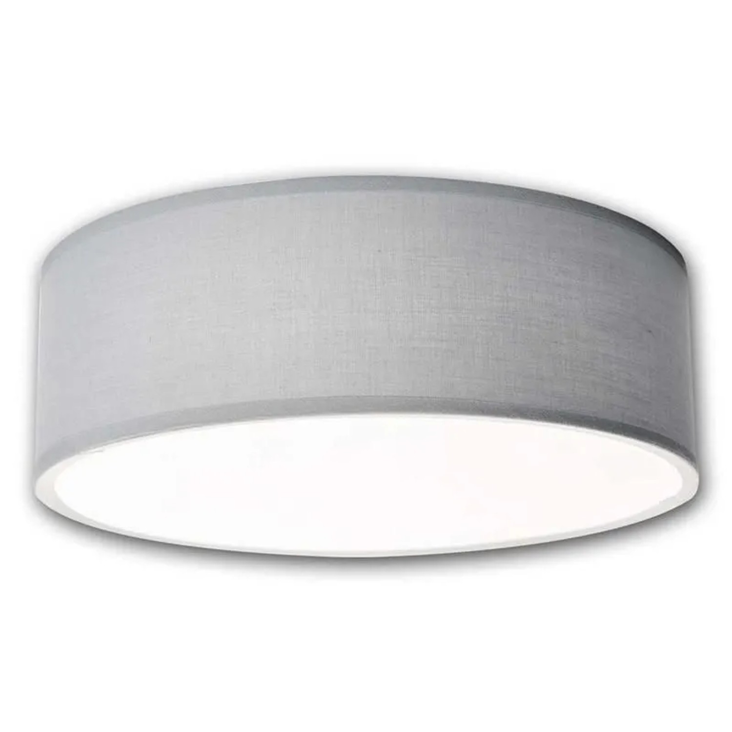 Einlicht Deckenleuchte FABRIC Stoff Blaugrau Ø30cm 1x E27