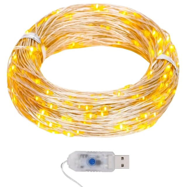 vidaXL LED-Lichterdraht 40 m 400 LED Warmweiß 8 Funktionen 328847