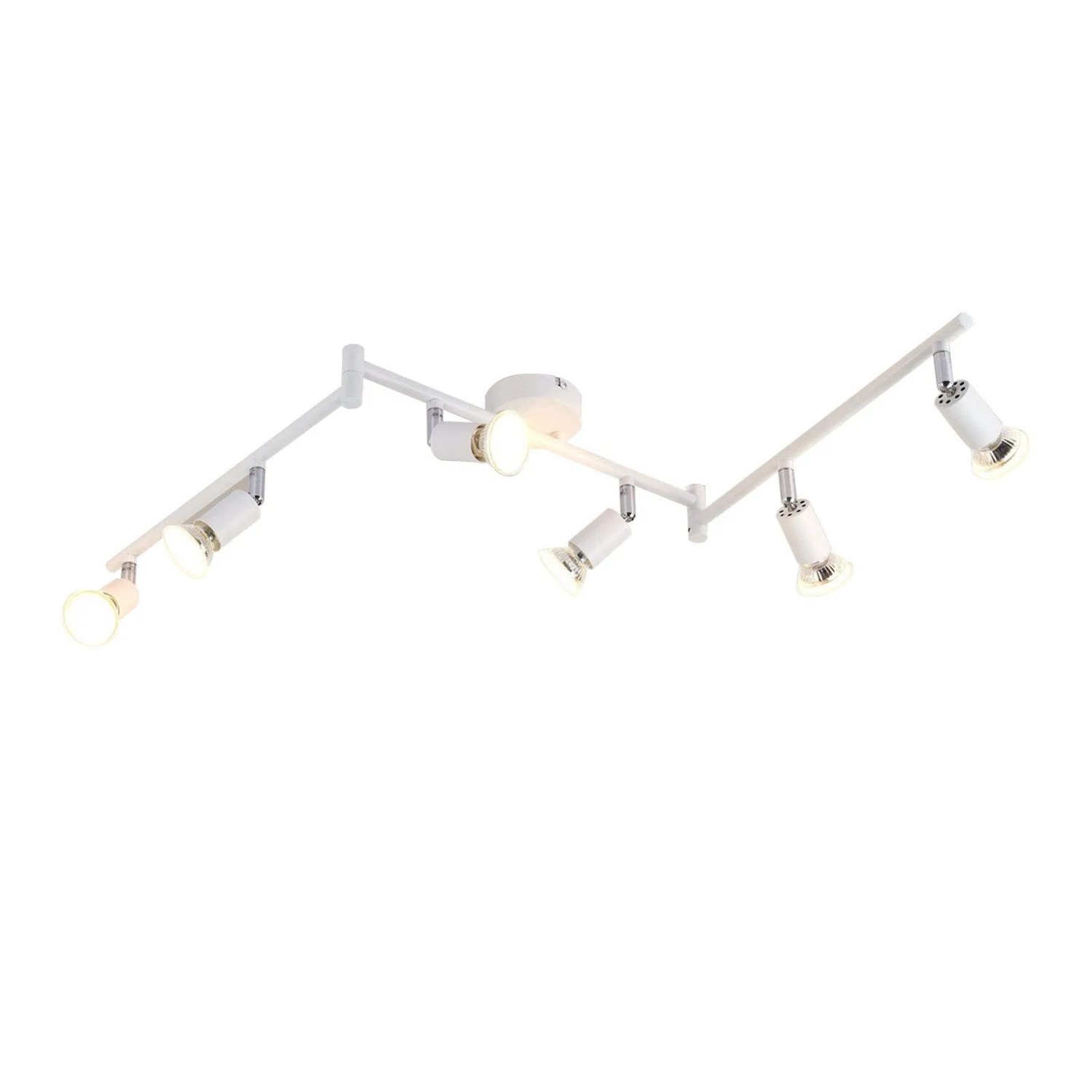 ZMH LED Deckenstrahler 6 Flammig GU10 Weiß Modern ohne Leuchtmittel