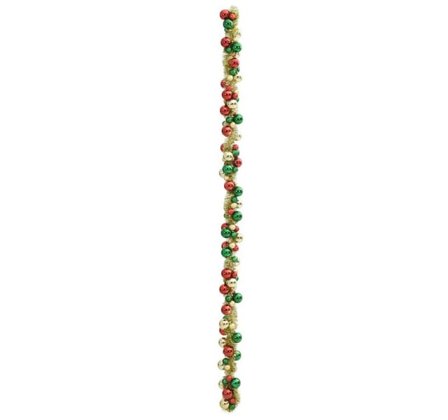 vidaXL Weihnachtskugelgirlande Mehrfarbig 186 cm Polystyrol 42019698