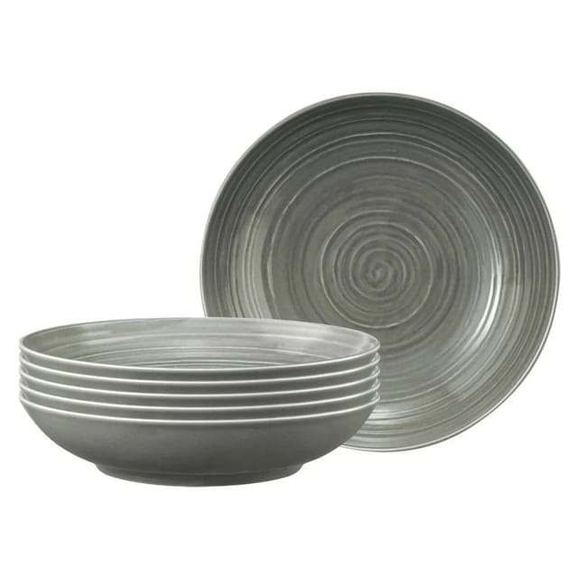Seltmann Weiden Terra Pastateller 26 cm 6er Set Perlgrau