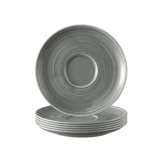 Seltmann Weiden Terra Kombi-Untertassen 16,1 cm 6er Set Perlgrau